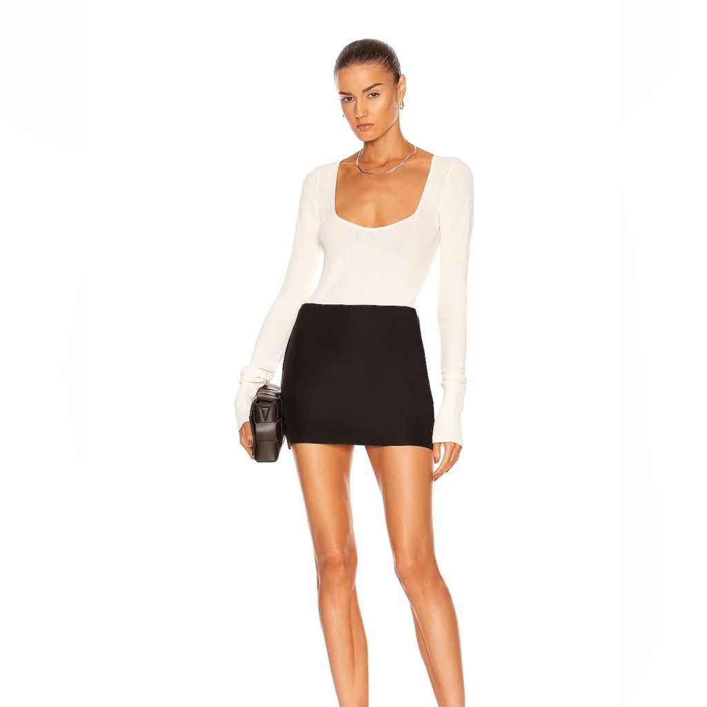 Gauge81 Gifu 100% Silk Black Mini Skirt